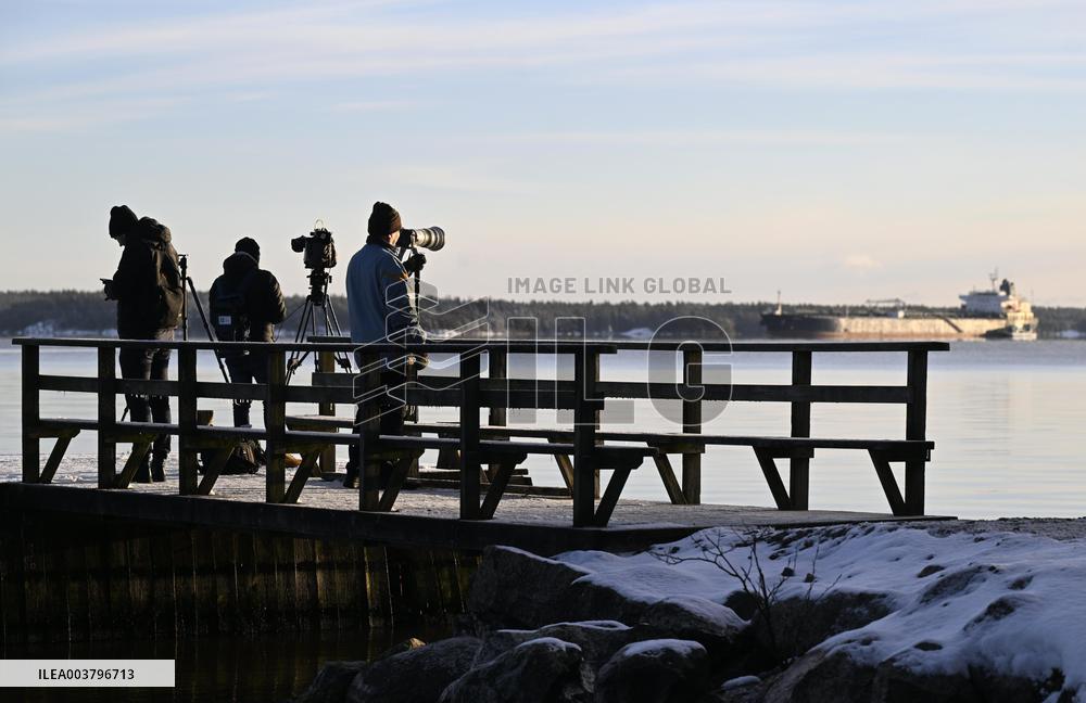 Seized oil tanker Eagle S in Porvoo, Finland