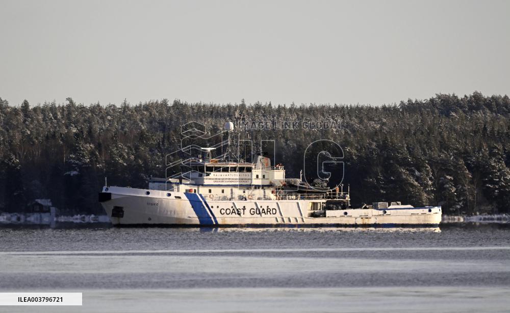 Seized oil tanker Eagle S in Porvoo, Finland