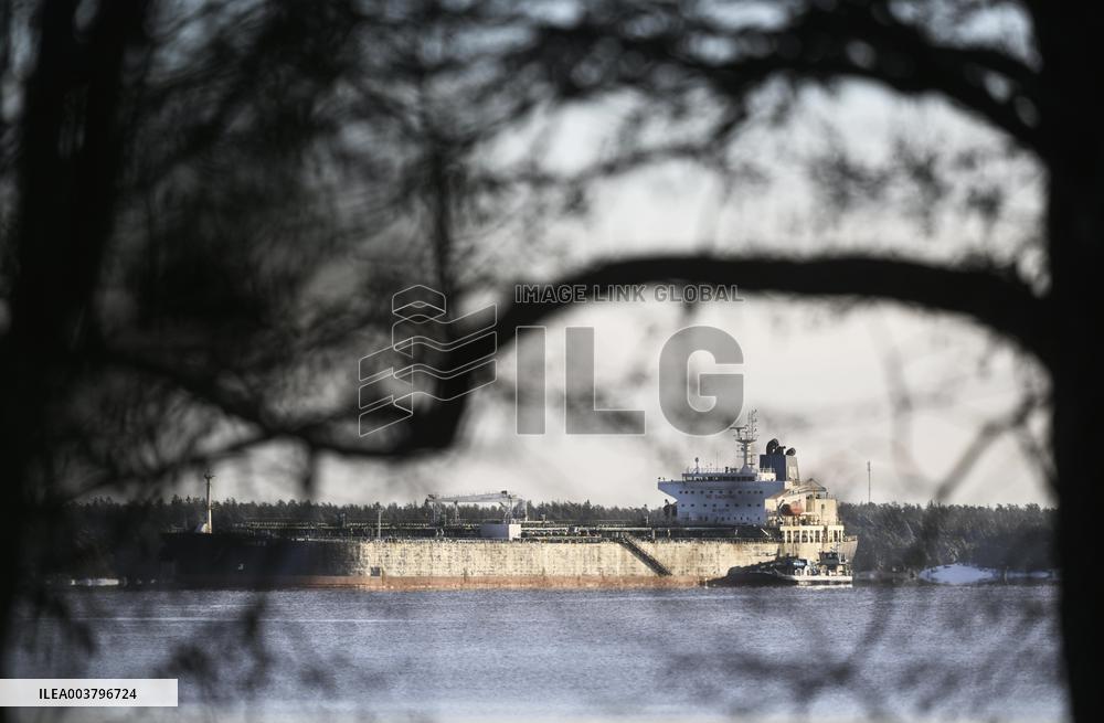 Seized oil tanker Eagle S in Porvoo, Finland