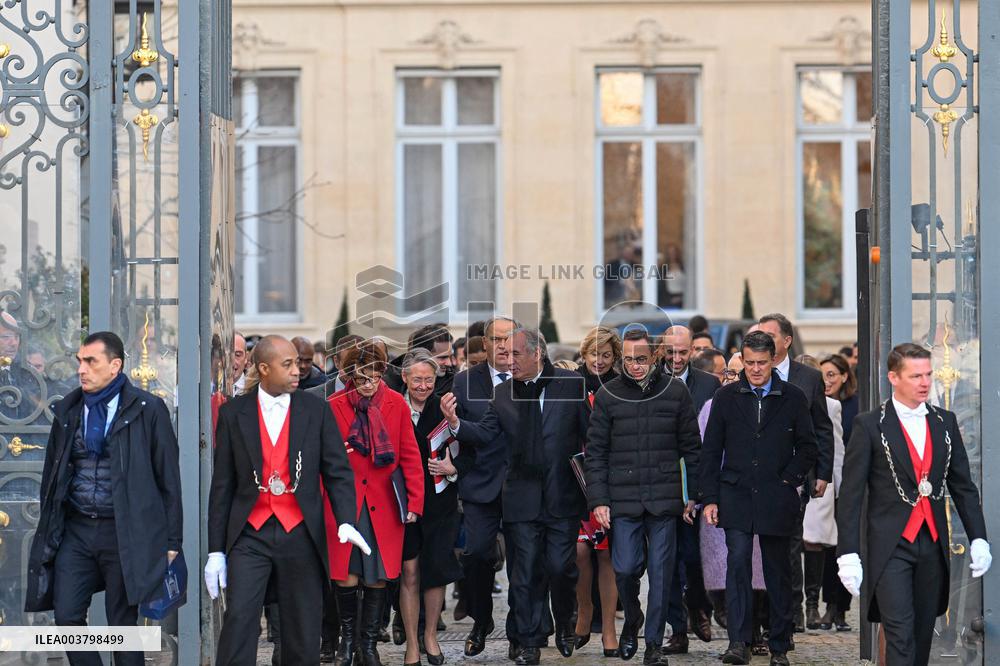 French New Government Arrives at The Elysee - Paris