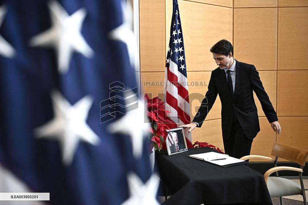 Justin Trudeau Signs A Book Of Condolences For Jimmy Carter - Ottawa