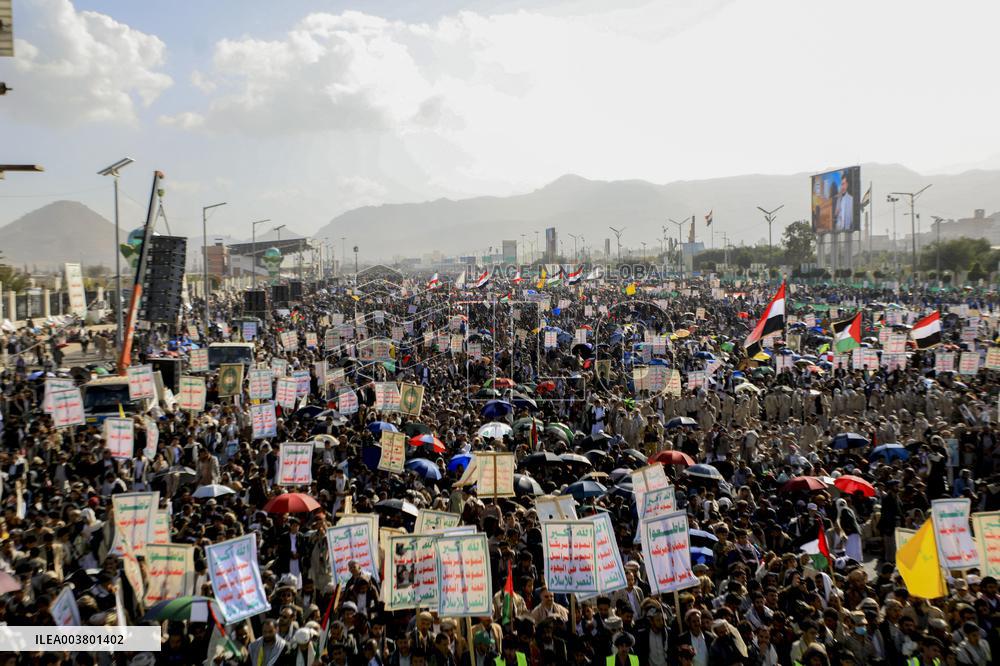 Protest Against the Palestinian-Israeli Conflict - Yemen