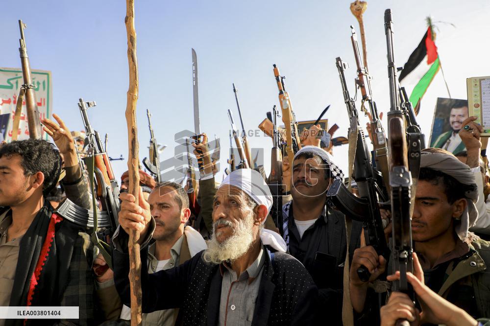 Protest Against the Palestinian-Israeli Conflict - Yemen