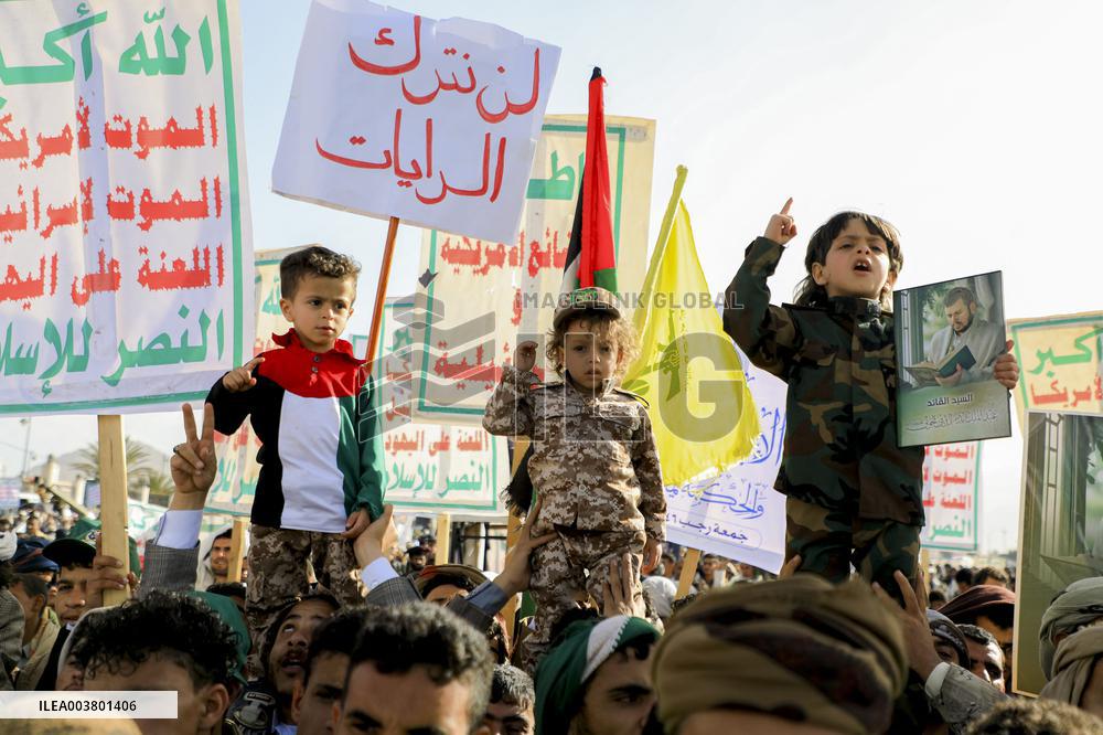 Protest Against the Palestinian-Israeli Conflict - Yemen