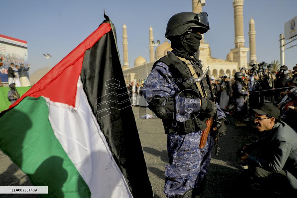 Protest Against the Palestinian-Israeli Conflict - Yemen