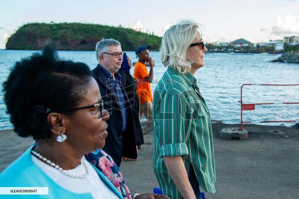 Marine Le Pen on visit in Mayotte