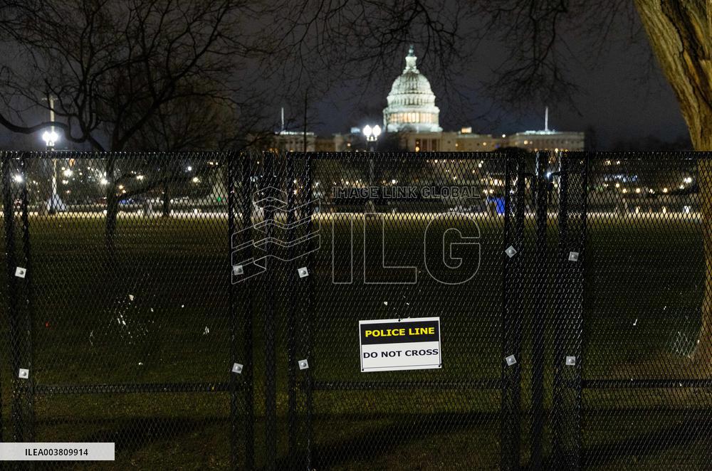 Security Precautions at The US Capitol - Washington