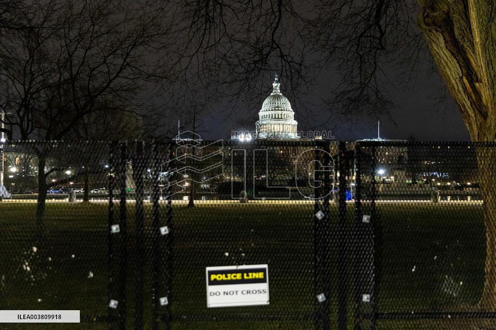Security Precautions at The US Capitol - Washington