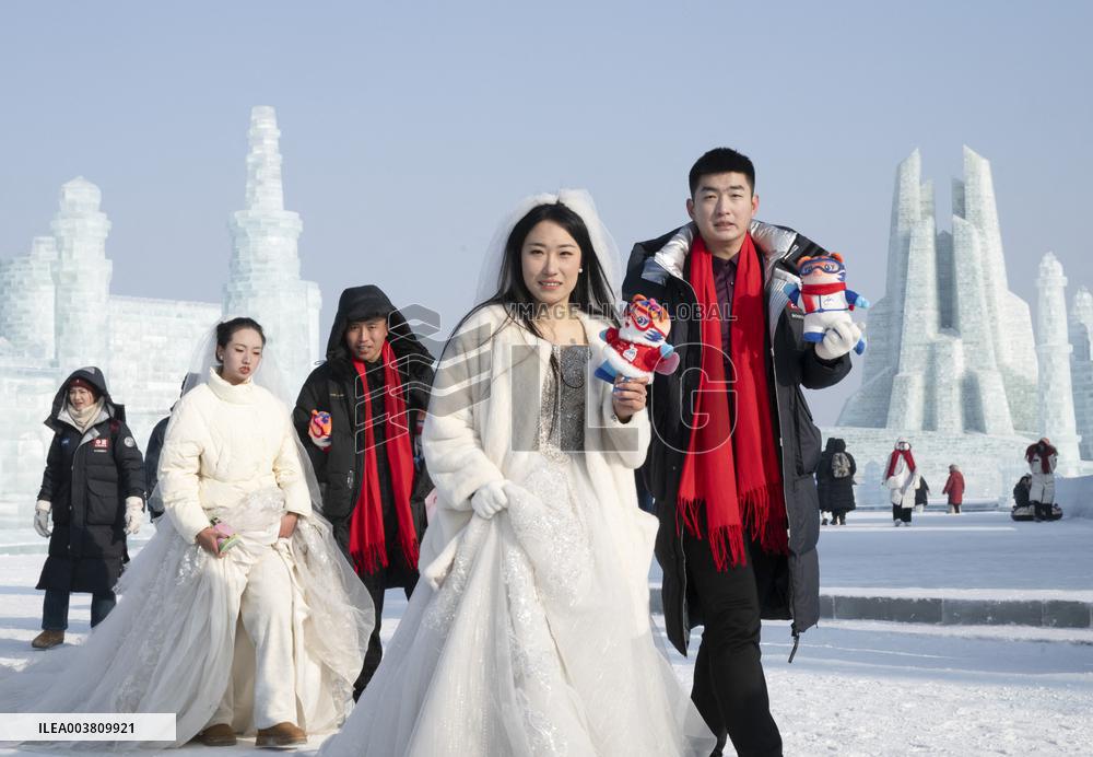 Group Wedding at The Harbin Ice-Snow World - China
