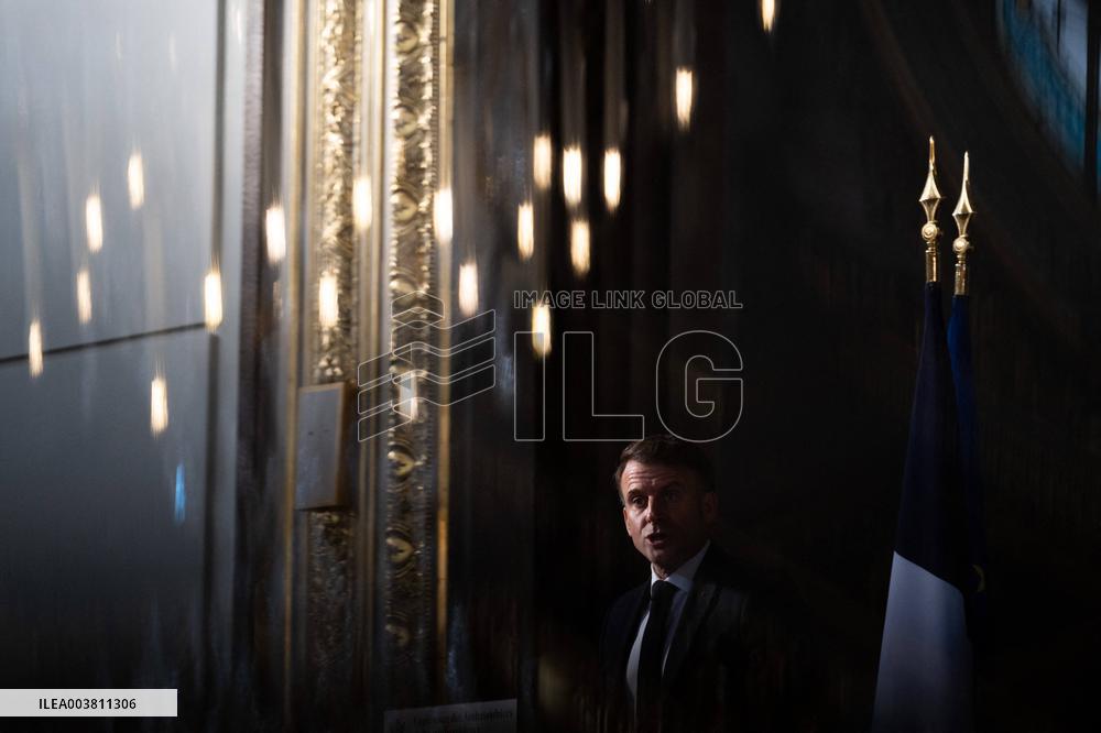 President Macron Delivers His Speech To French Ambassadors - Paris