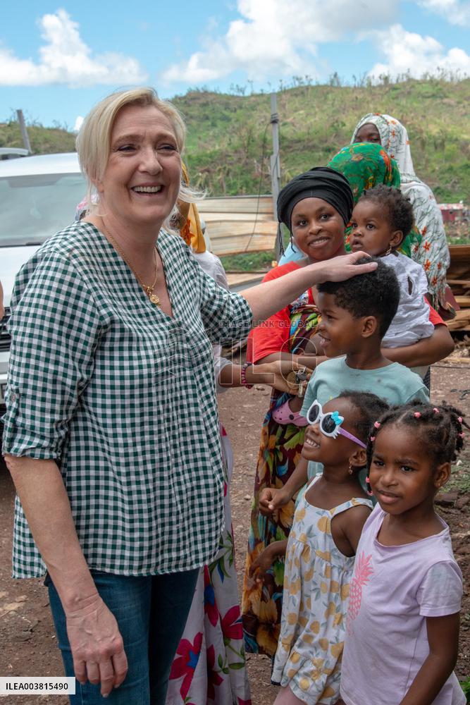 Marine Le Pen Visits The Village Of Sada