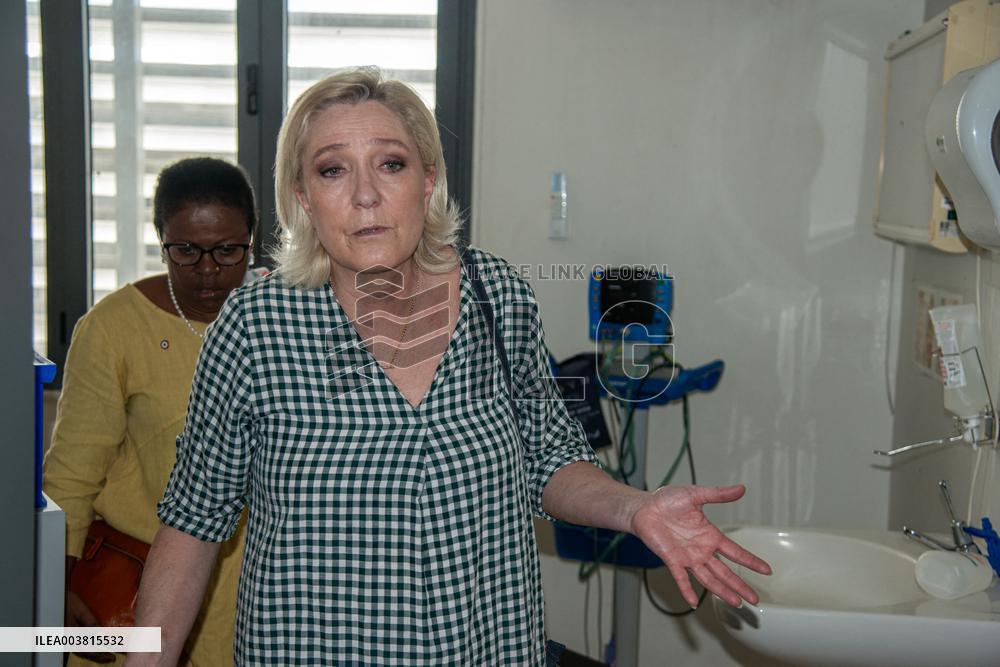 Marine Le Pen Visits The Jacaranda Dispensary - Mayotte