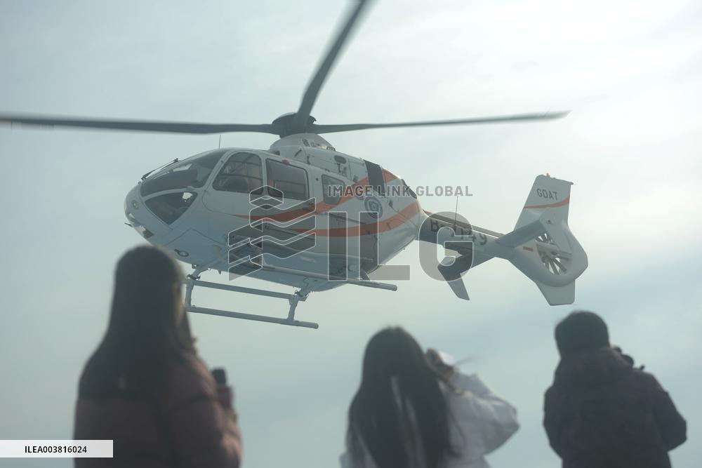 An Air Ambulance Helicopter in Hangzhou