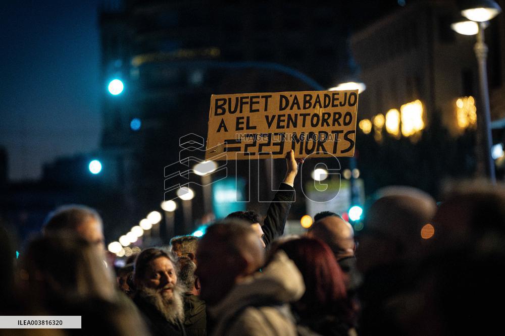 Large Demonstration Against Carlos Mazon - Valencia