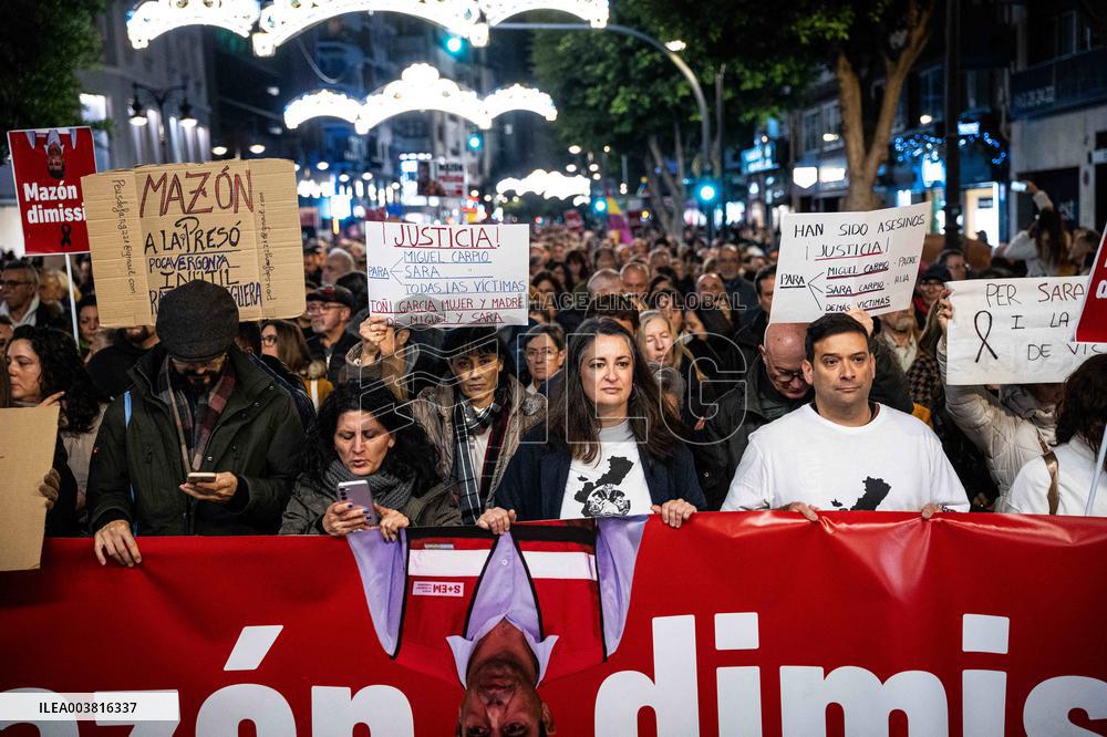 Large Demonstration Against Carlos Mazon - Valencia