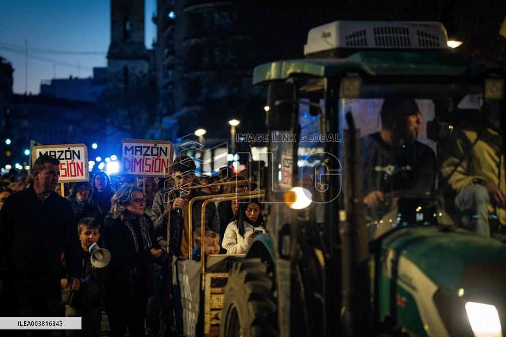 Large Demonstration Against Carlos Mazon - Valencia