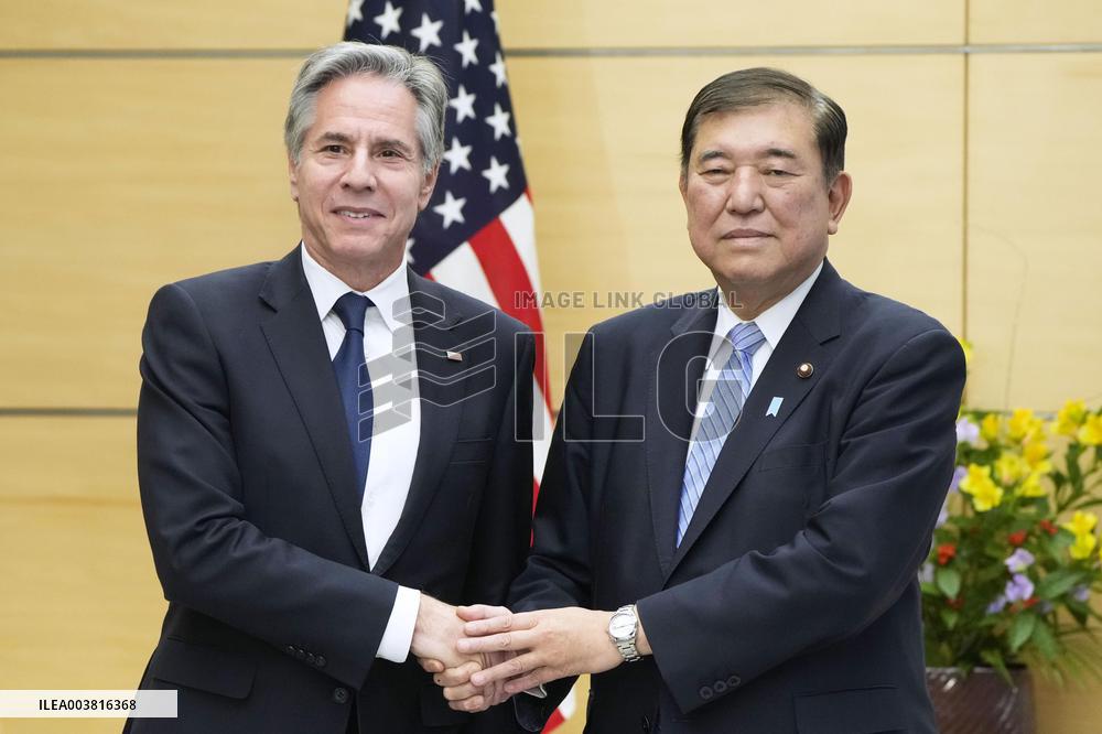 Japan PM Ishiba meets Blinken