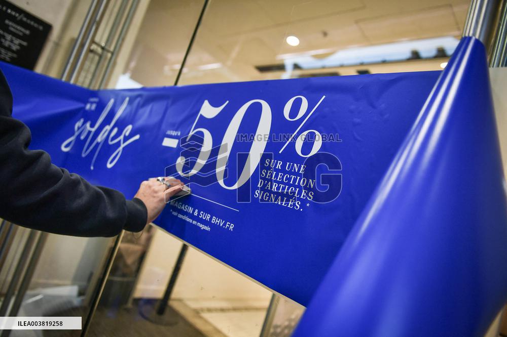 Winter Sales at the BHV Marais in Paris FA