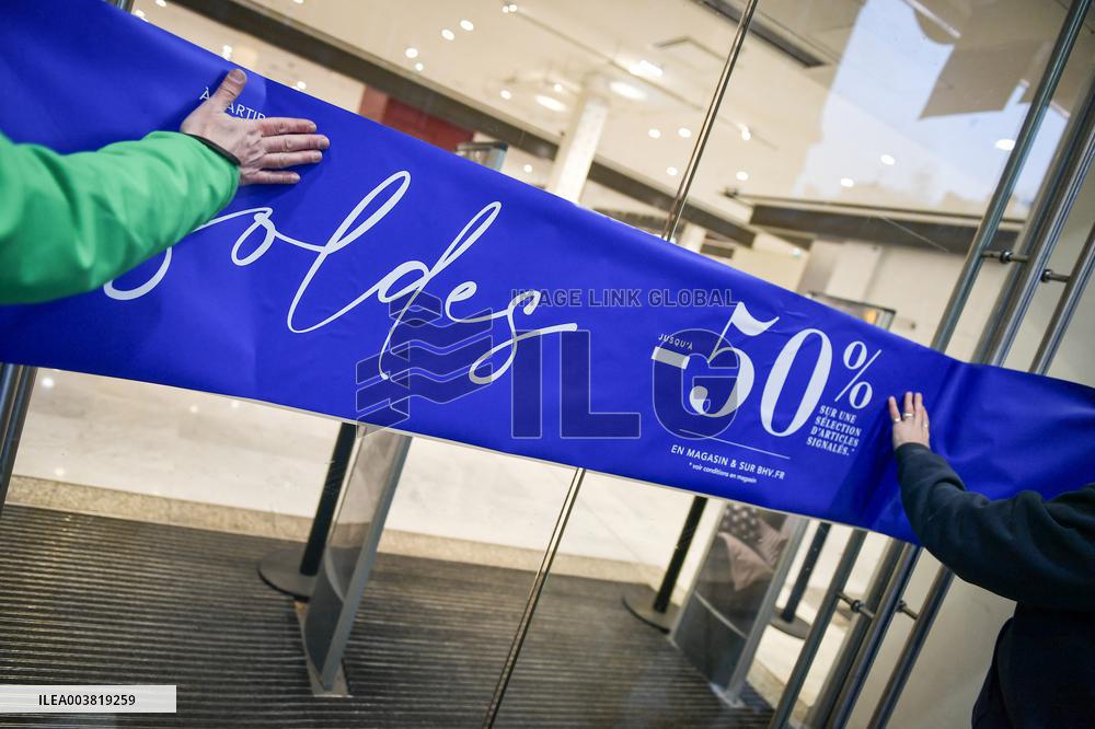 Winter Sales at the BHV Marais in Paris FA