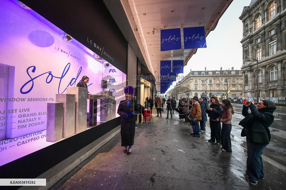 Winter Sales at the BHV Marais in Paris FA