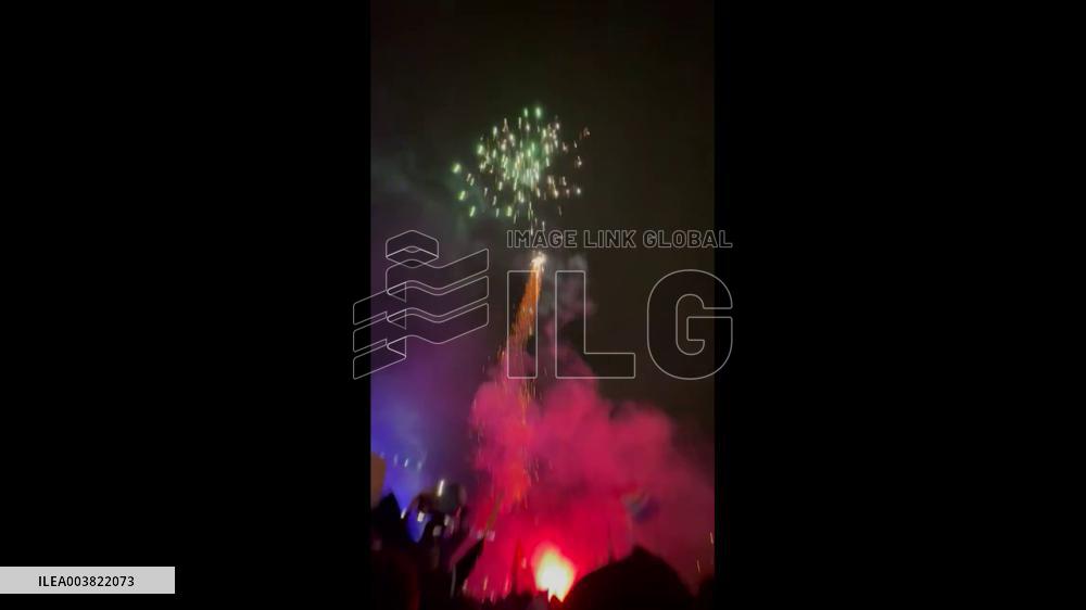 France: Demonstrators Celebrate Death Of Former Far-Right Leader Jean-Marie Le Pen 3