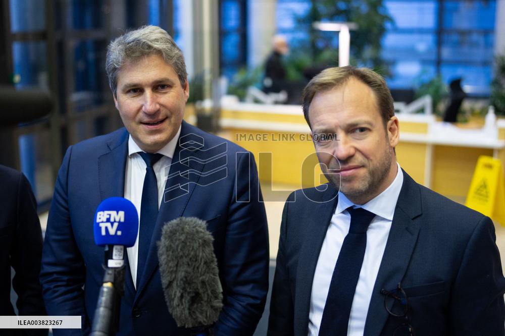 Les Republicains (LR) party leaves after a Meeting on the preparation of the 2025 Budget - Paris AJ
