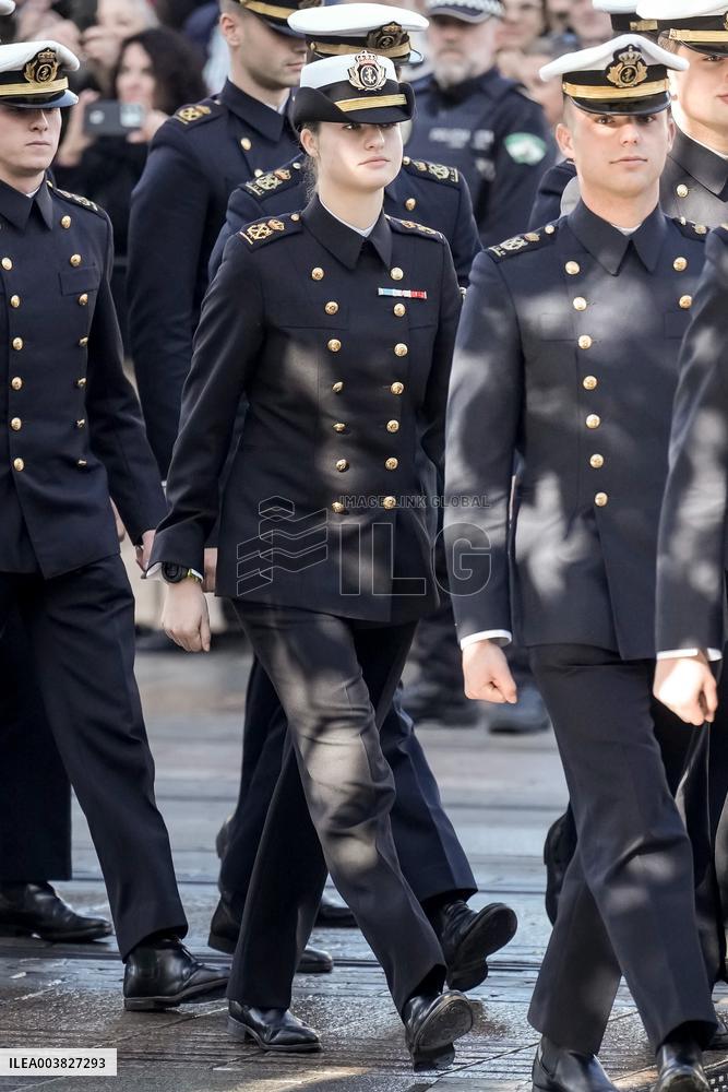 Princess Leonor Visits Nuestra Senora del Carmen Church - Spain