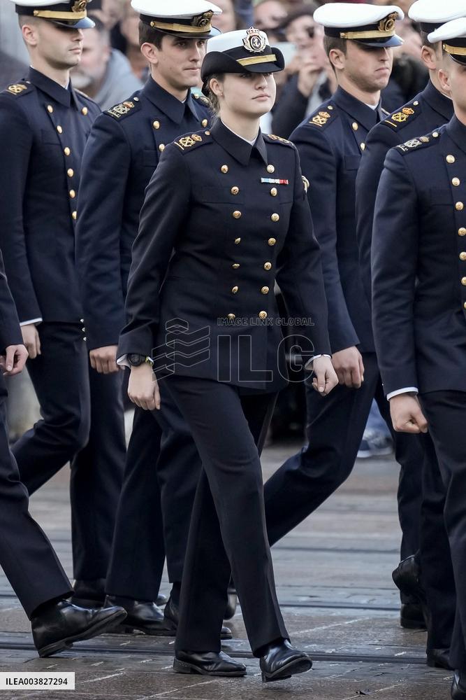 Princess Leonor Visits Nuestra Senora del Carmen Church - Spain