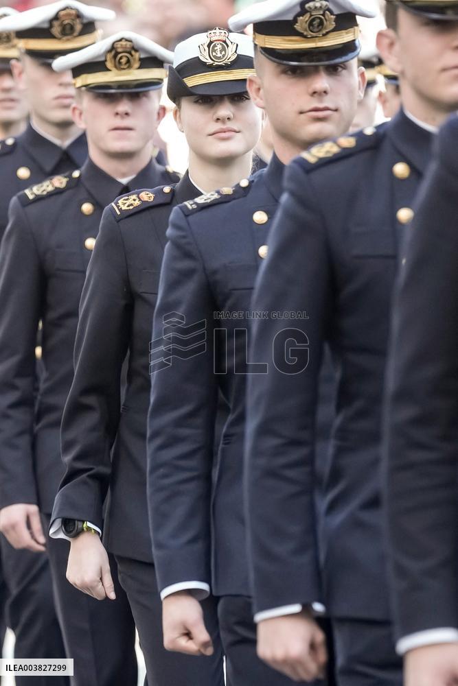Princess Leonor Visits Nuestra Senora del Carmen Church - Spain
