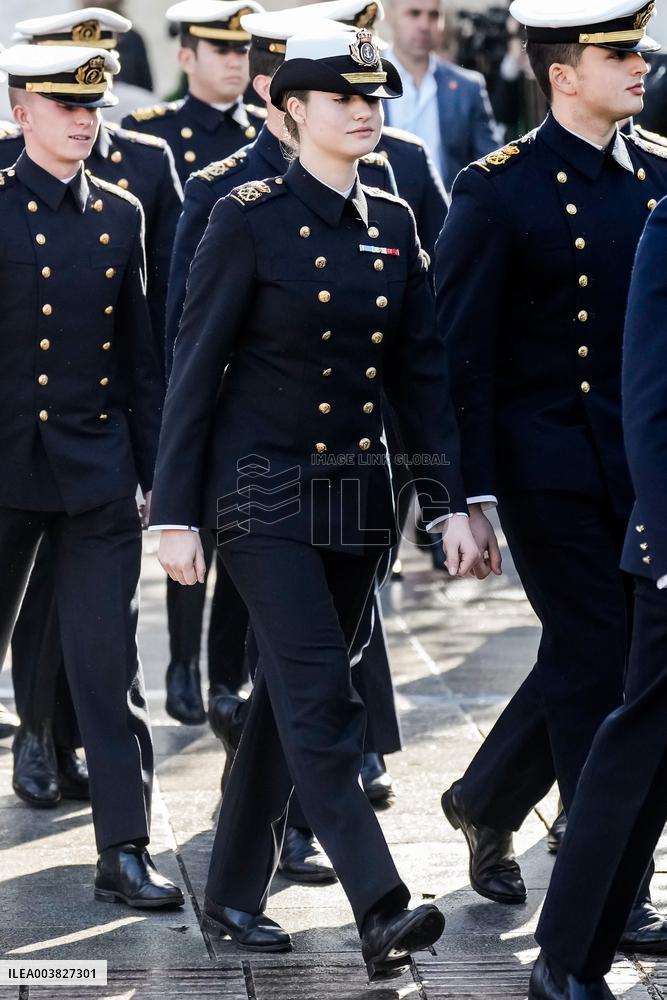 Princess Leonor Visits Nuestra Senora del Carmen Church - Spain