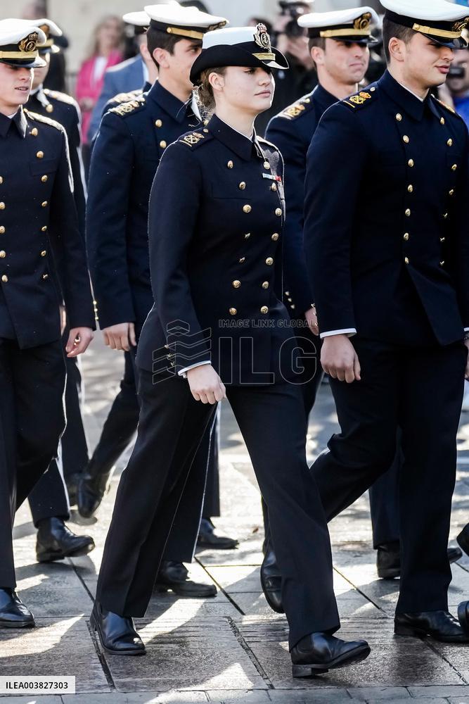 Princess Leonor Visits Nuestra Senora del Carmen Church - Spain