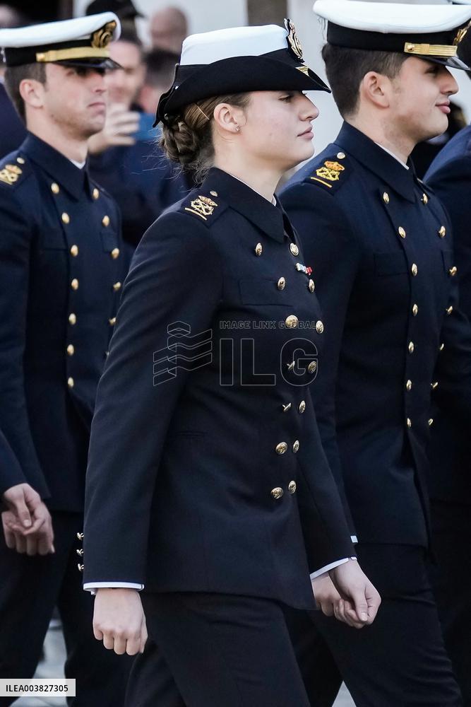 Princess Leonor Visits Nuestra Senora del Carmen Church - Spain