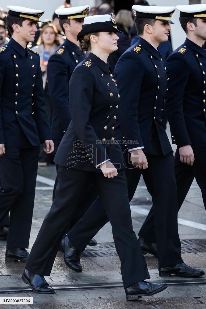 Princess Leonor Visits Nuestra Senora del Carmen Church - Spain