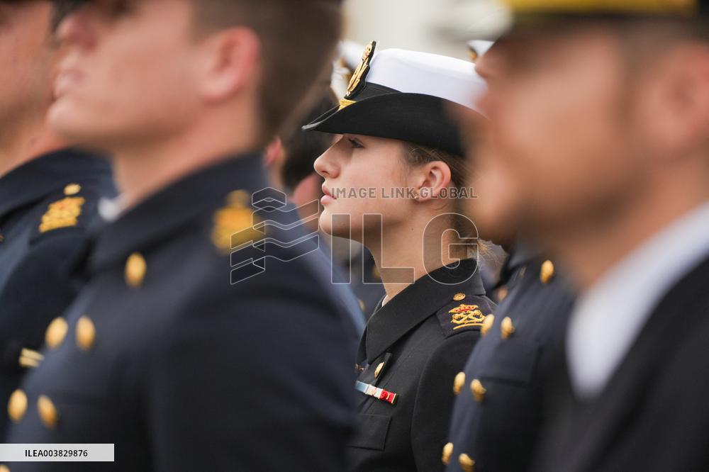 Princess Leonor before departure on the Juan Sebastián Elcano - Cadiz