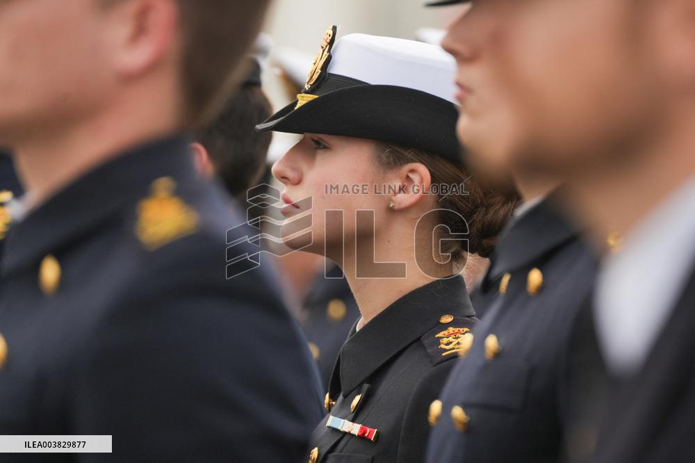 Princess Leonor before departure on the Juan Sebastián Elcano - Cadiz
