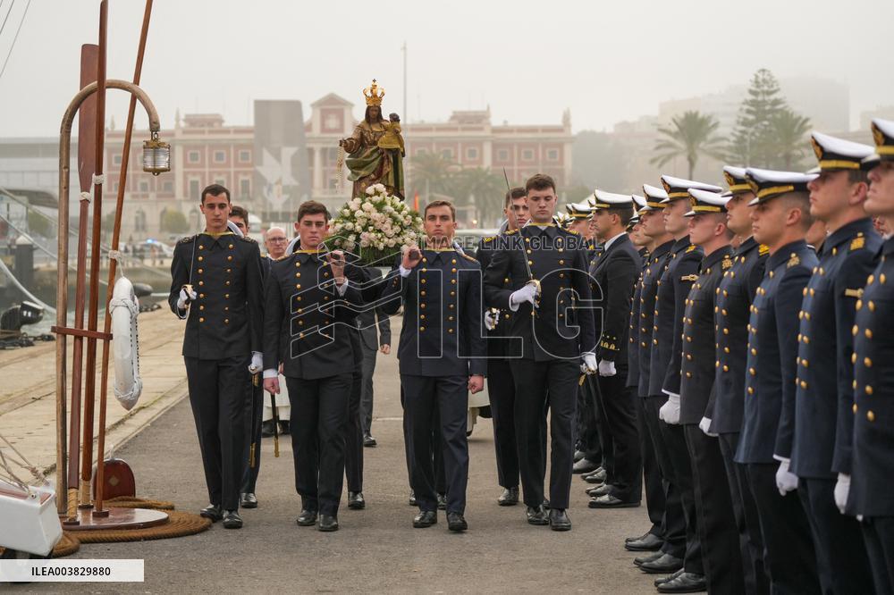 Princess Leonor before departure on the Juan Sebastián Elcano - Cadiz