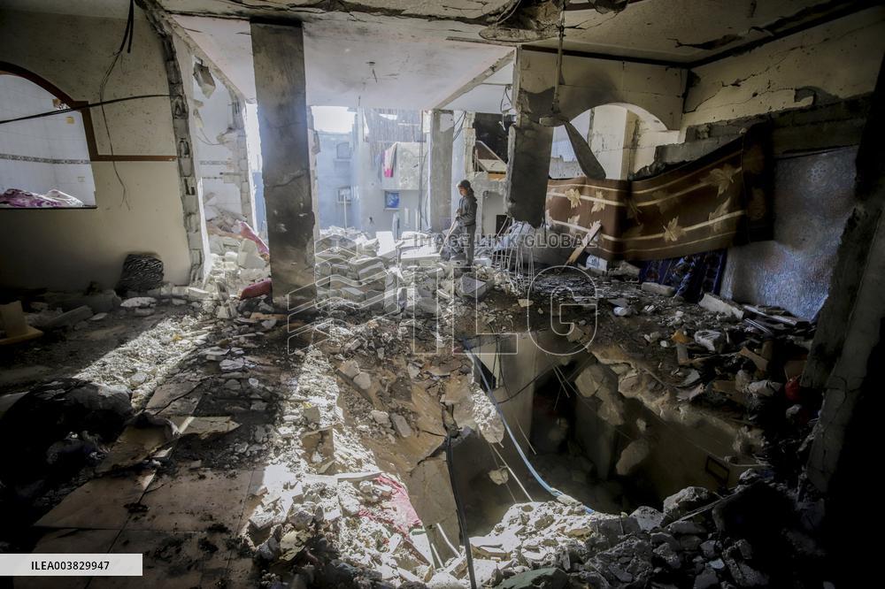 Israeli Attacks On Gaza Continue - Deir Al-Balah