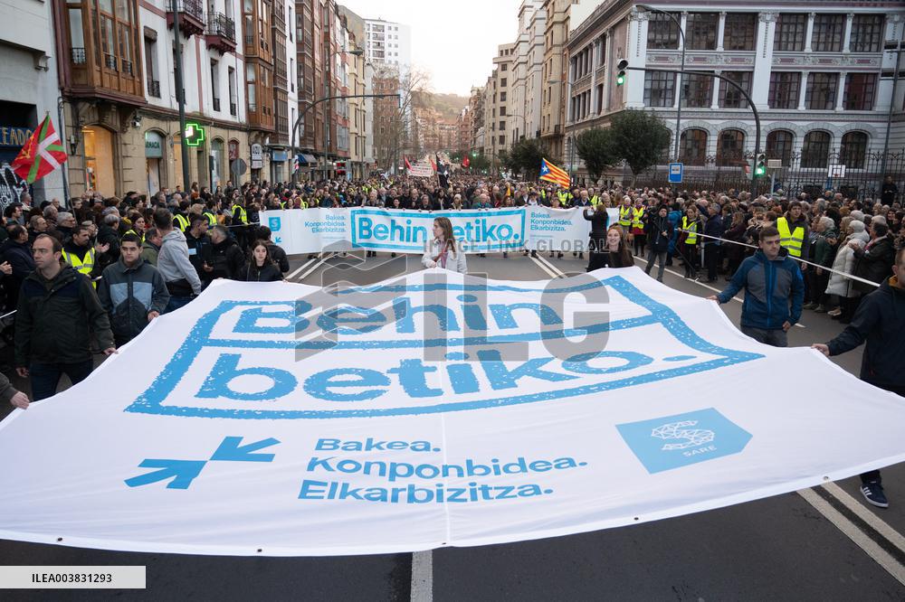 SARE Demonstration To Demand The Rights Of ETA Prisoners - Spain