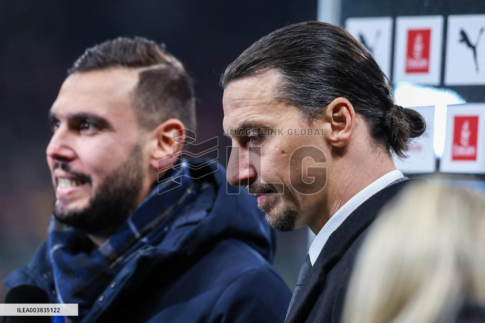 Zlatan Ibrahimovic At AC Milan v Cagliari Calcio - Italy