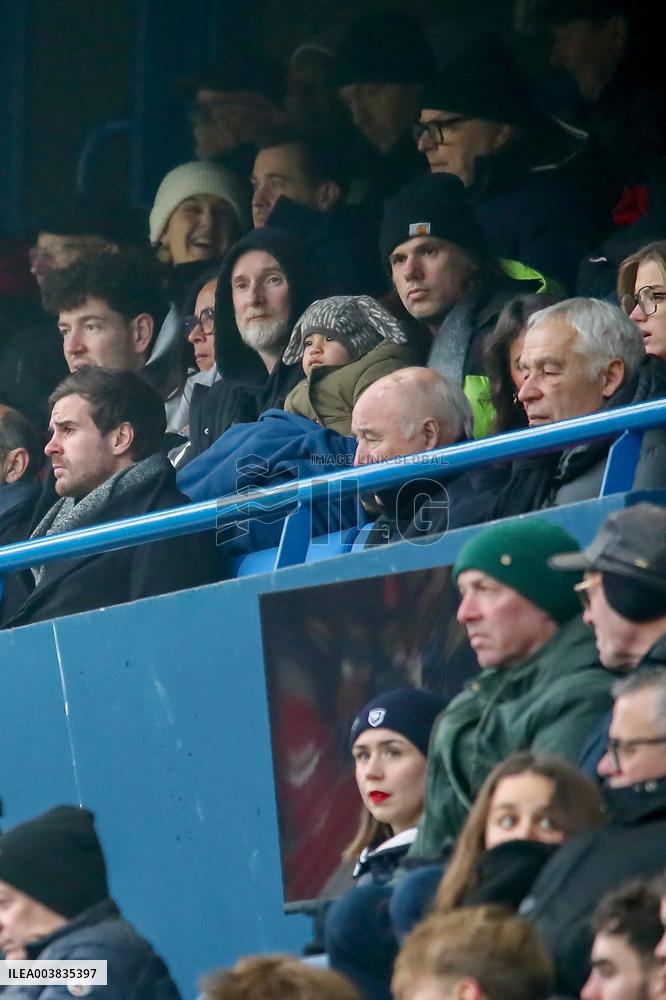 Orelsan And His Son At Ligue 2 Match - Caen