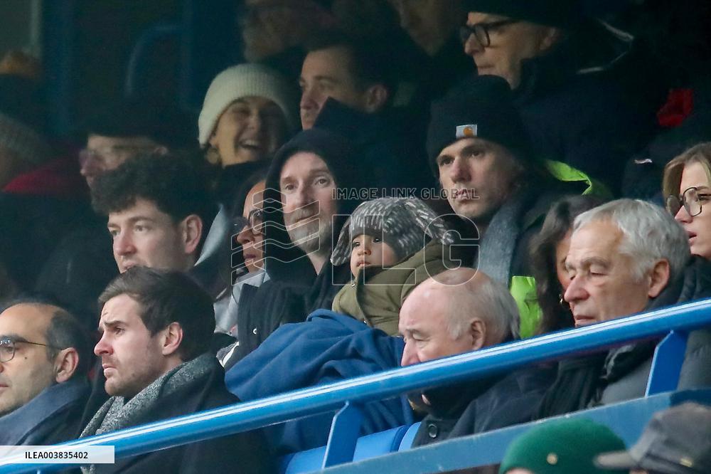 Orelsan And His Son At Ligue 2 Match - Caen
