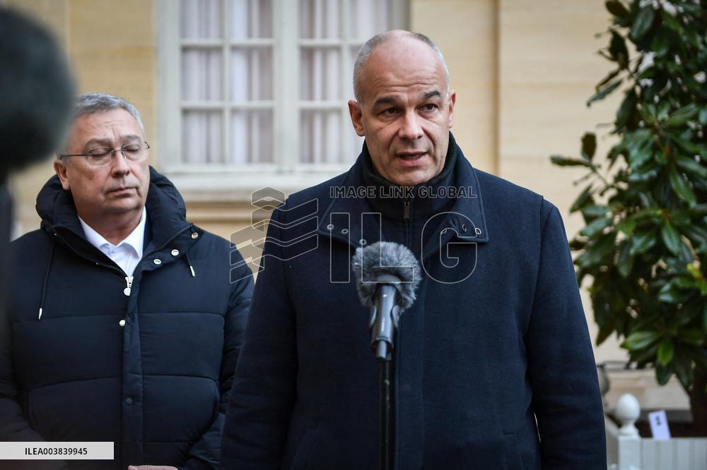Meetings between general and representative professional agricultural organisations with French Prime Minister Francois Bayrou i