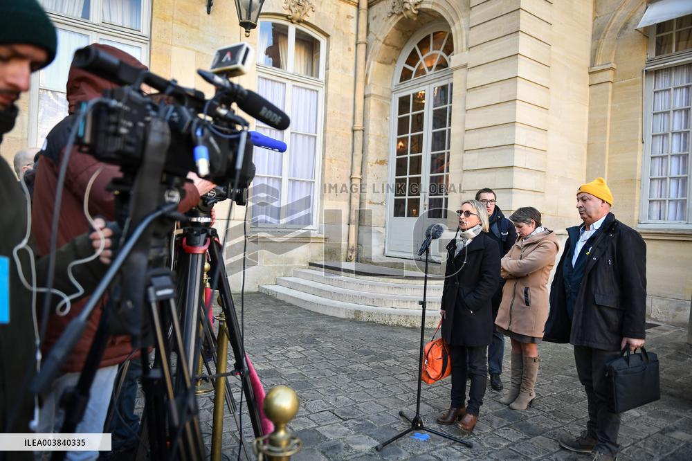 Meetings between general and representative professional agricultural organisations with French Prime Minister Francois Bayrou i