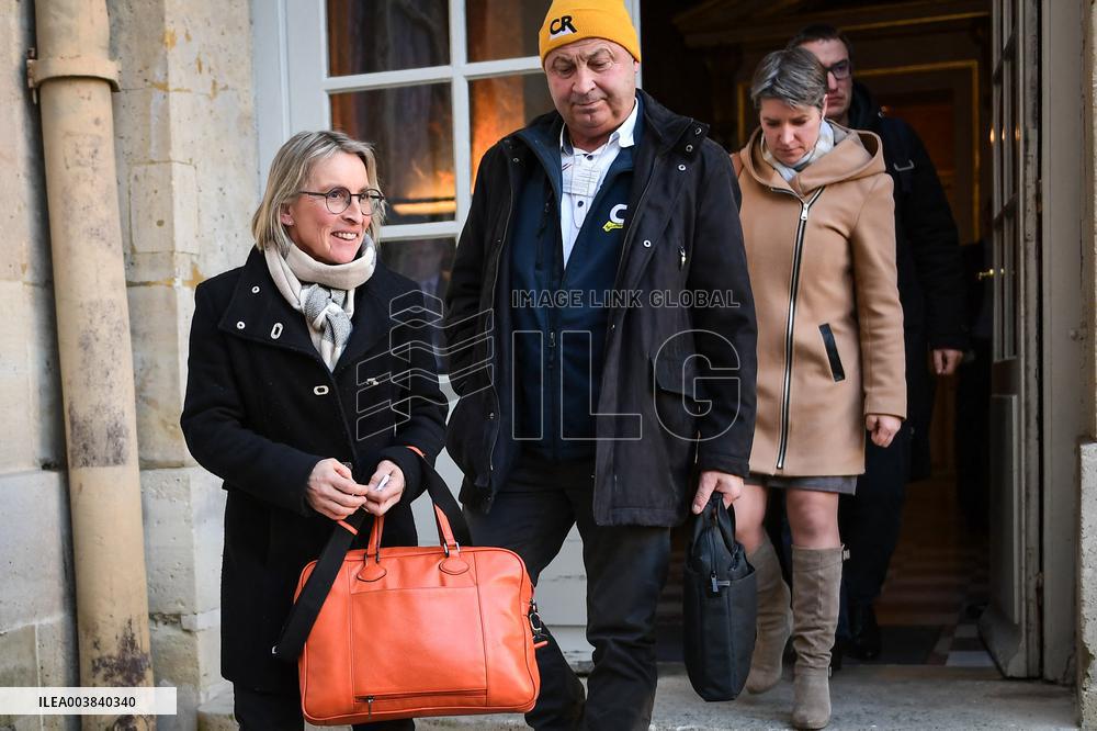 Meetings between general and representative professional agricultural organisations with French Prime Minister Francois Bayrou i