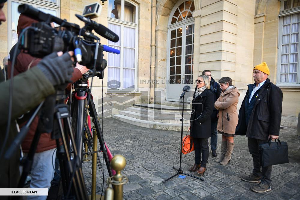 Meetings between general and representative professional agricultural organisations with French Prime Minister Francois Bayrou i