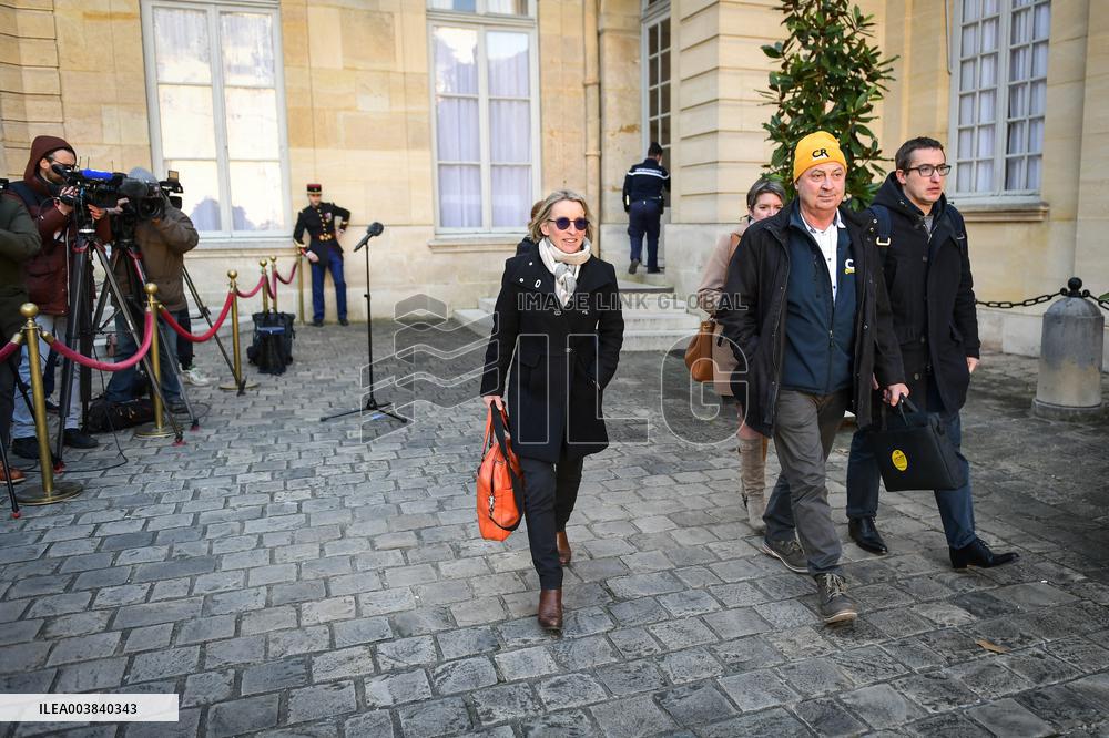Meetings between general and representative professional agricultural organisations with French Prime Minister Francois Bayrou i