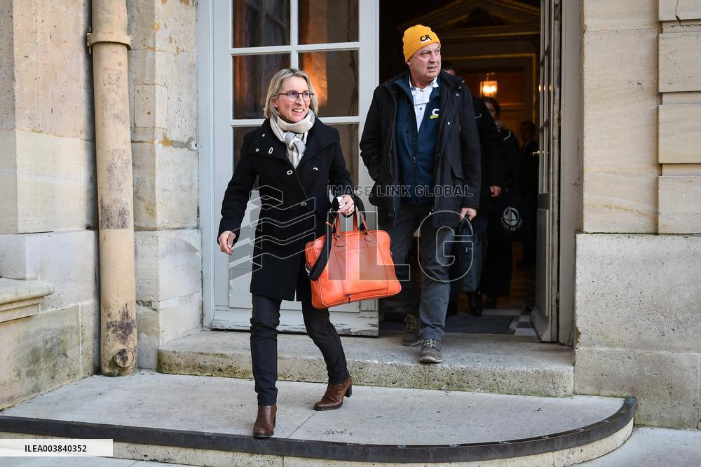 Meetings between general and representative professional agricultural organisations with French Prime Minister Francois Bayrou i