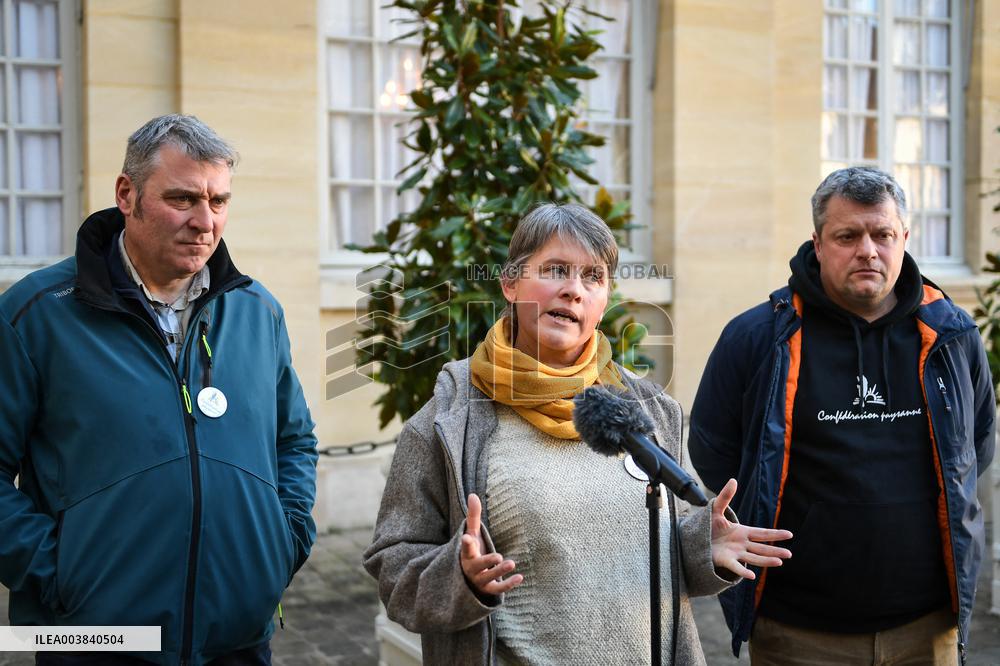 Meetings between general and representative professional agricultural organisations with French Prime Minister Francois Bayrou i