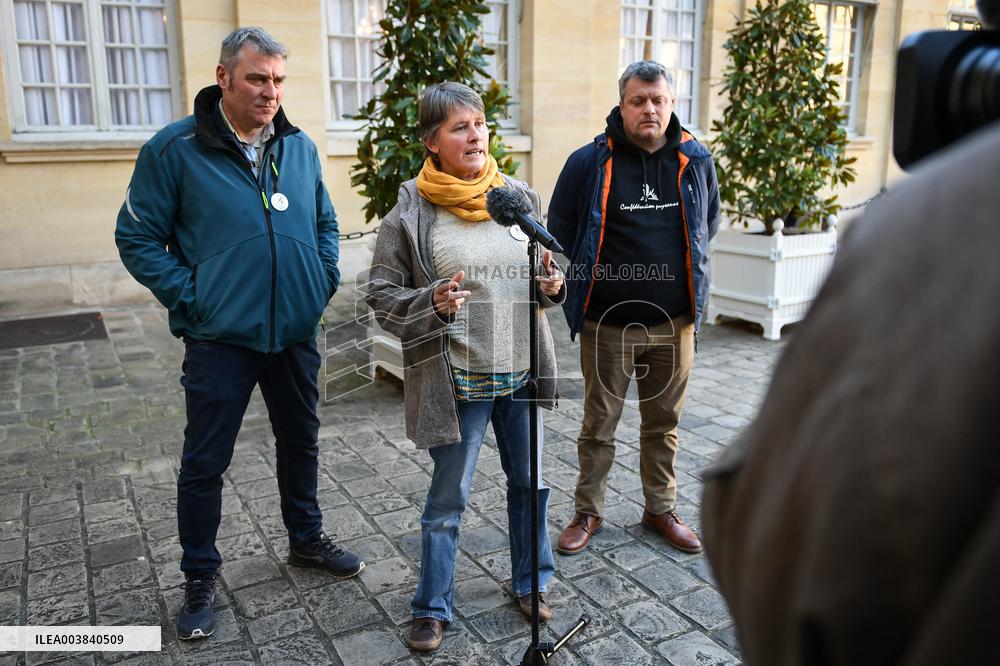 Meetings between general and representative professional agricultural organisations with French Prime Minister Francois Bayrou i
