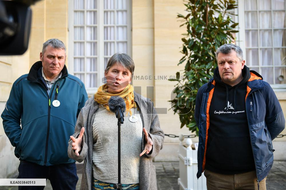 Meetings between general and representative professional agricultural organisations with French Prime Minister Francois Bayrou i